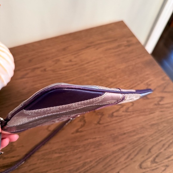 Coach Purple Patchwork Wristlet - Picture 9 of 13
